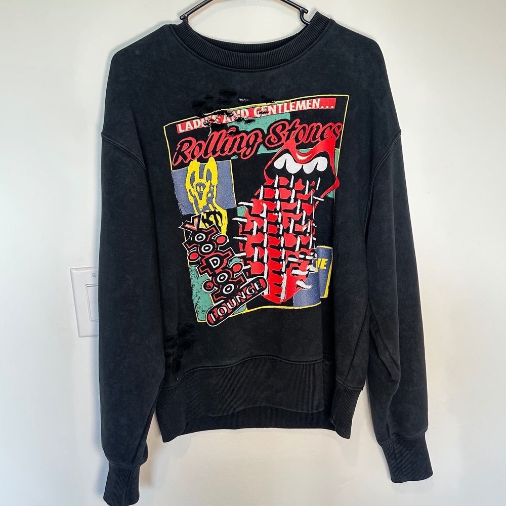 RS No‎ 9 Carnaby Rolling Stones Sweatshirt Voodoo Lounge Puff Crewneck S Grunge